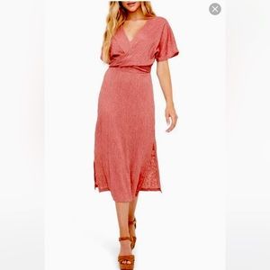 All in Favor midi wrap dress